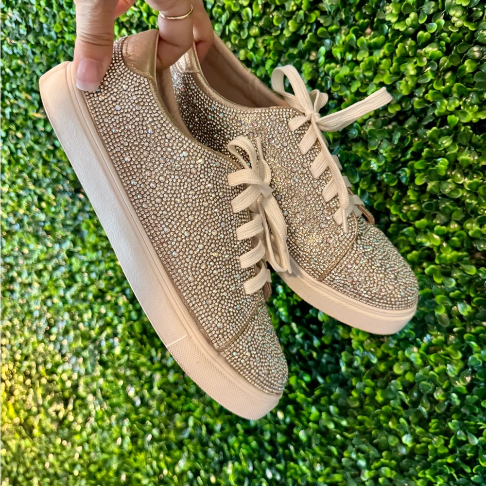 Sparkling Gold Women's Sneakers